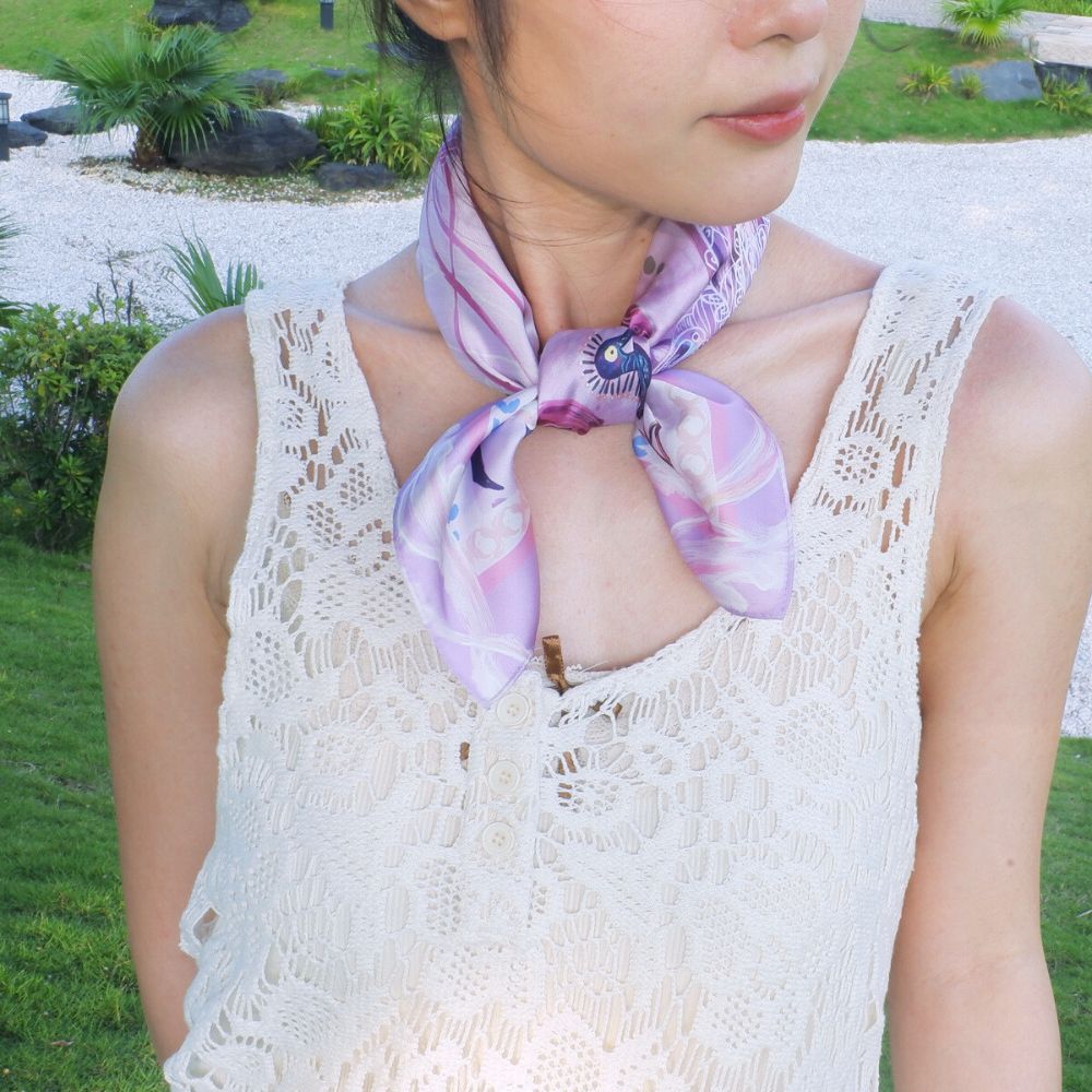 StephyDesignHK 2月生日專屬誕生月絲巾禮盒-生日鑽絲巾扣+ 絲巾禮盒套裝
