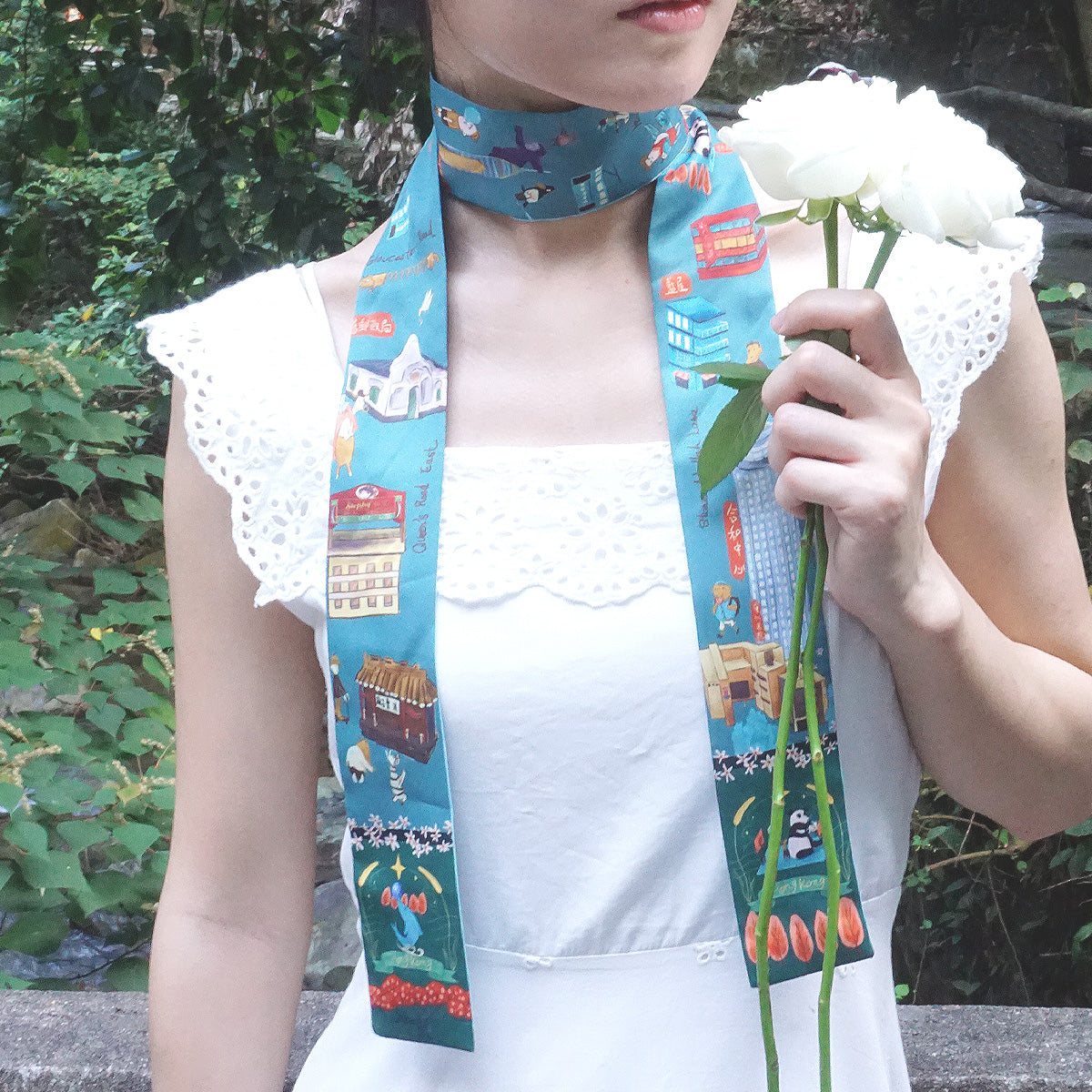 StephyDesignHK  香港故事-絲巾Twilly 領帶禮盒套裝 / 香港手信 (客製禮物)