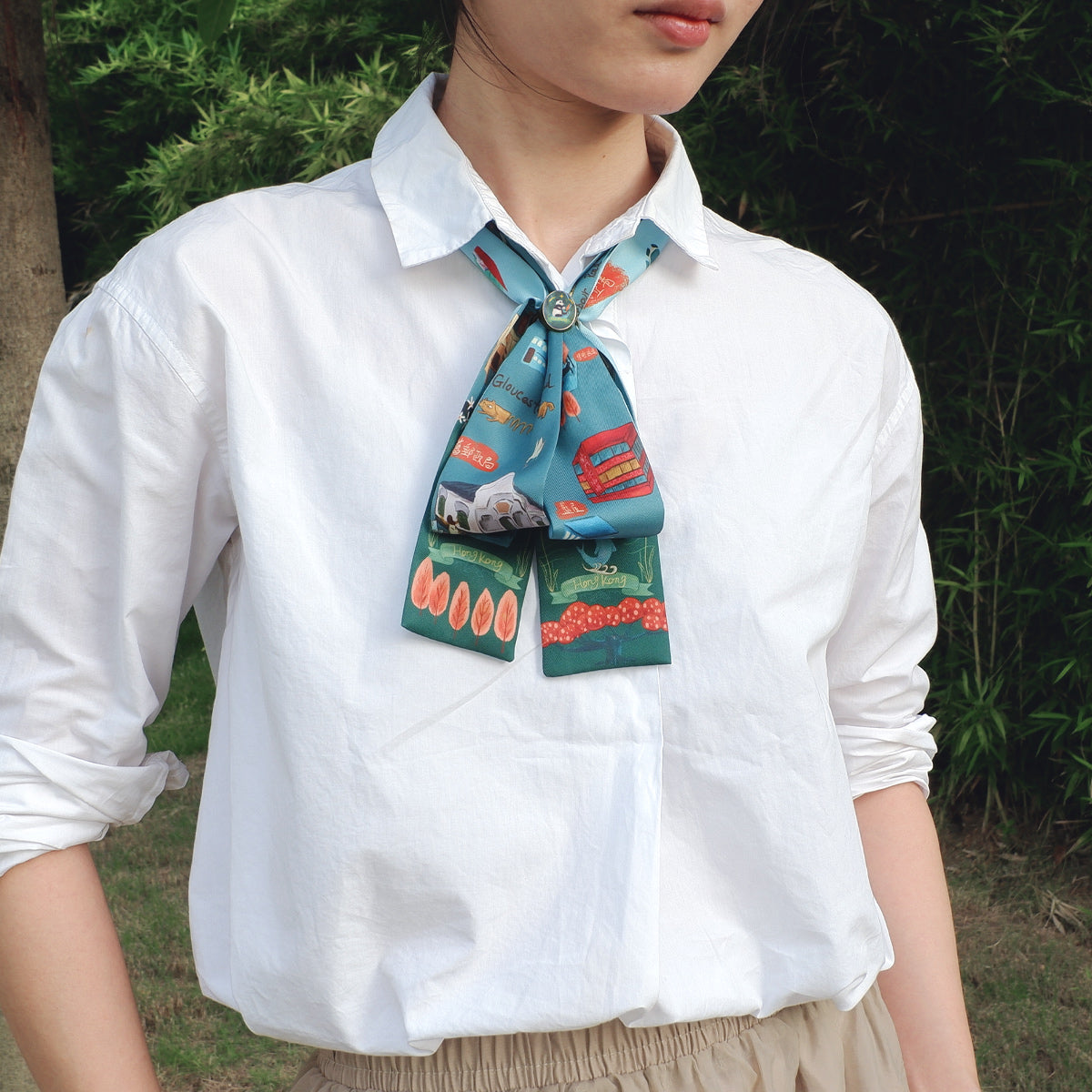 StephyDesignHK  香港故事-絲巾Twilly 領帶禮盒套裝 / 香港手信 (客製禮物)