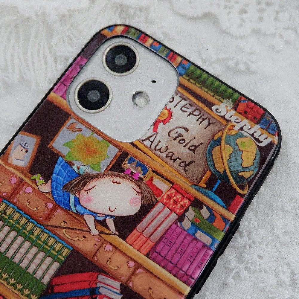 StephyDesignHK  iPhone 11/11 Pro/11 Pro Max書櫃鋼化玻璃手機保護殼