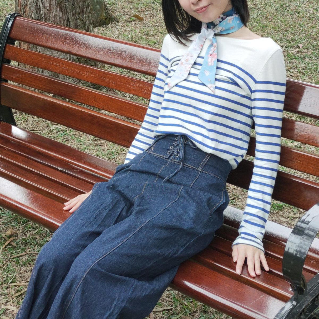 StephyDesignHK  櫻花富士山髮帶絲巾配絲巾扣禮盒 /髮帶 / 領巾 / 長絲巾