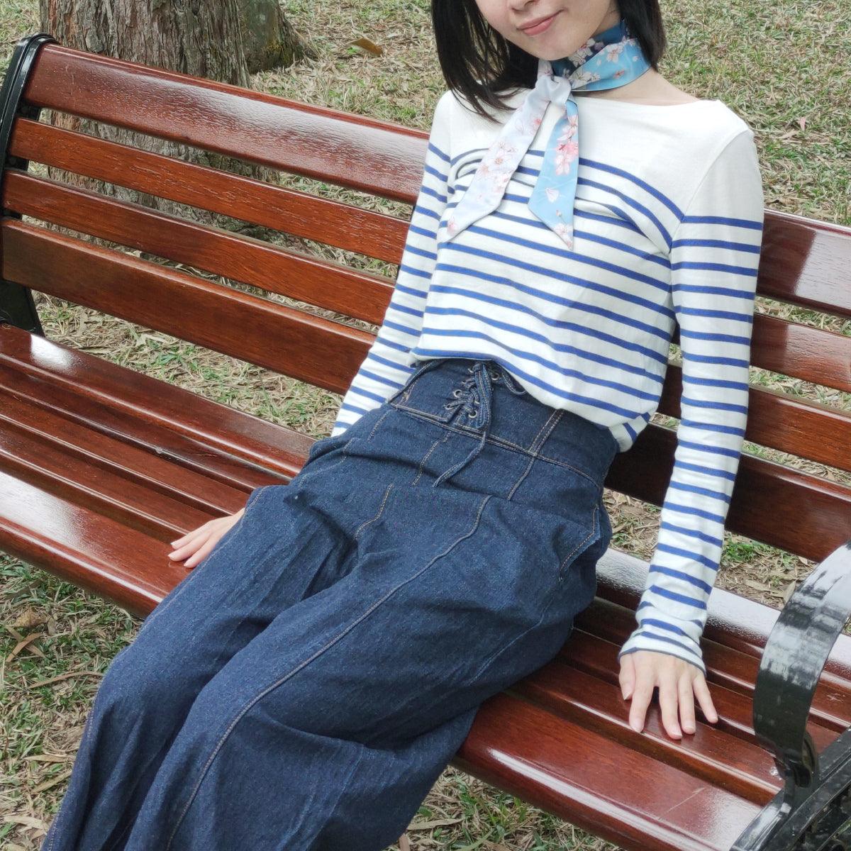 StephyDesignHK  櫻花富士山髮帶絲巾配絲巾扣禮盒 /髮帶 / 領巾 / 長絲巾