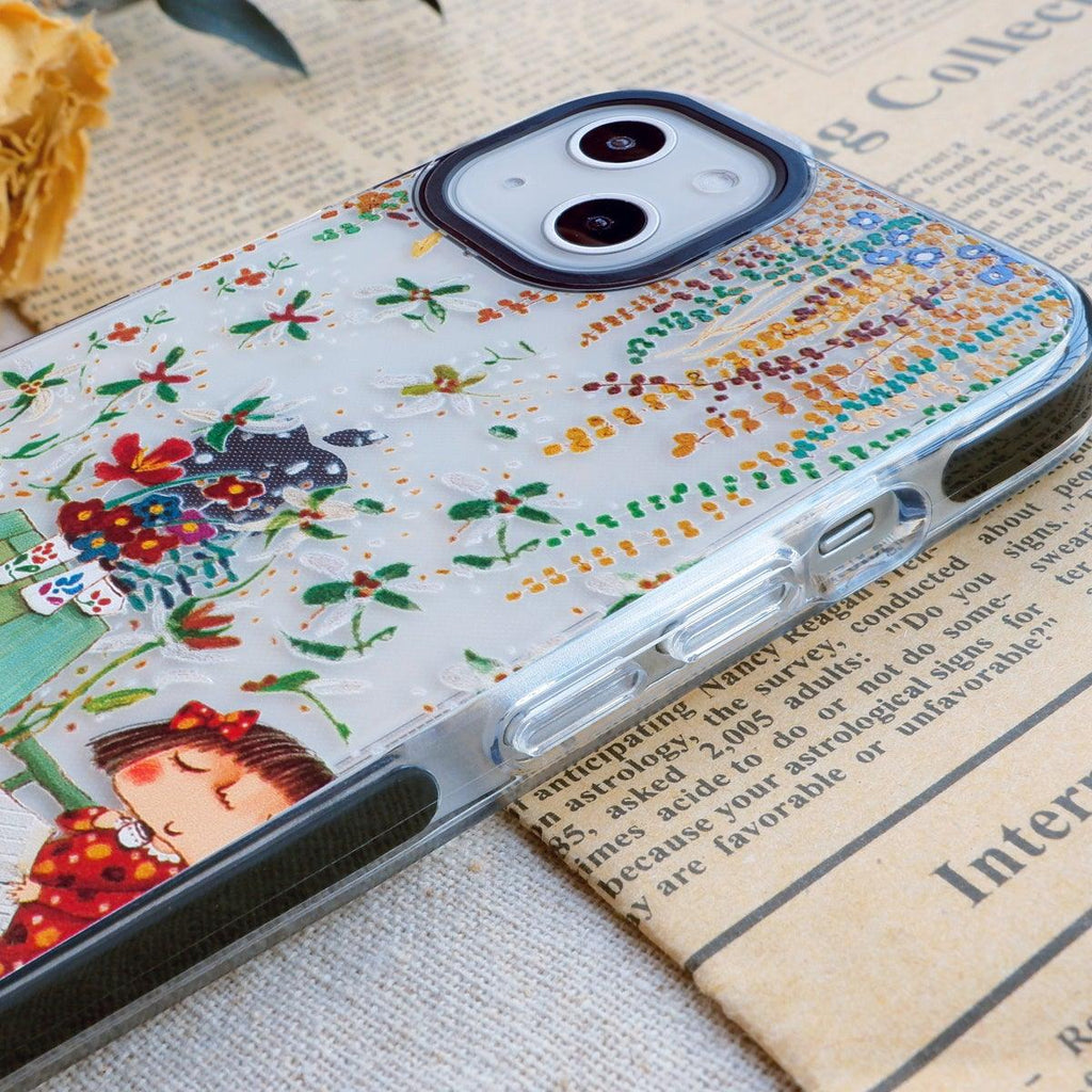StephyDesignHK "午後悠閒"雙層包膠透明手機殼 iPhone 全系列 【客製化】