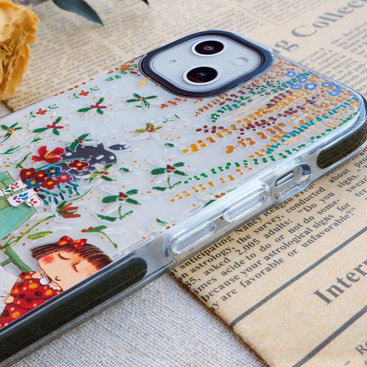 StephyDesignHK "午後悠閒"雙層包膠透明手機殼 iPhone 全系列 【客製化】