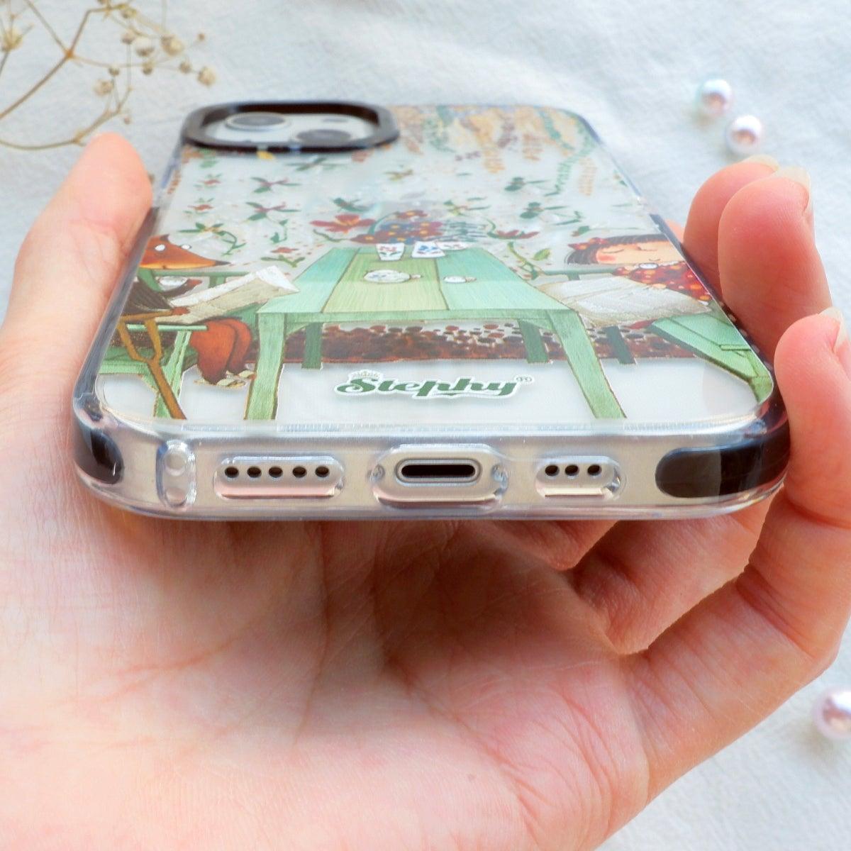 StephyDesignHK "午後悠閒"雙層包膠透明手機殼 iPhone 全系列 【客製化】