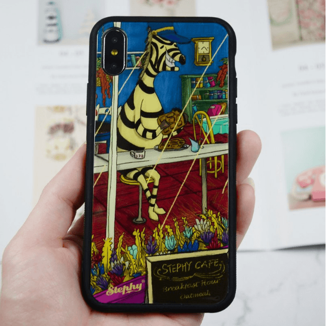 StephyDesignHK  早餐時間鋼化玻璃手機保護殼 iPhone X/XsMax/XS/XR